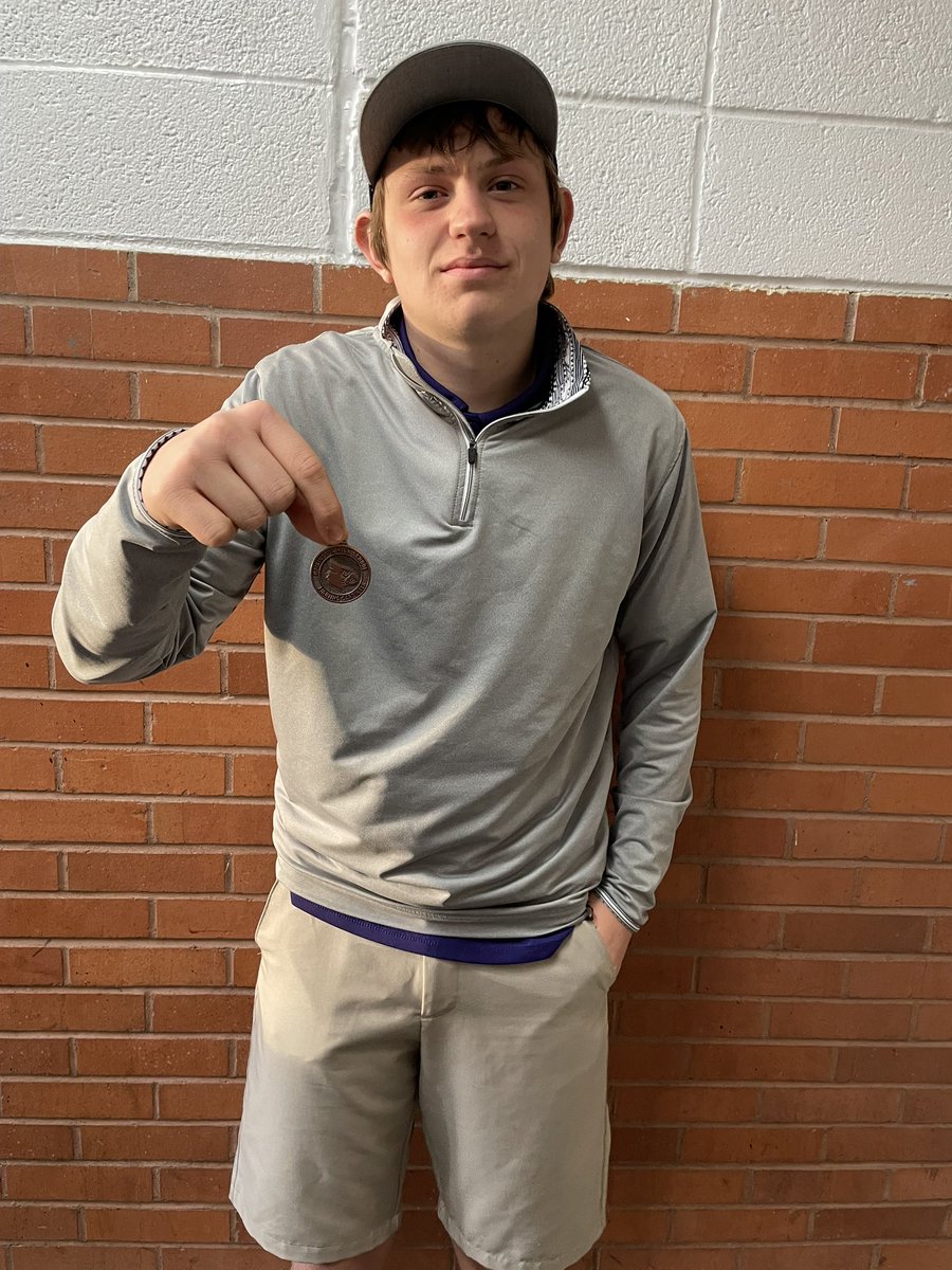 The boys golf team battled brutal conditions at the course yesterday. Had a steady wind of around 30mph, with occasional gusts over 40mph.  Brayden Post got 8th overall and medaled, and the team finished in 4th.
