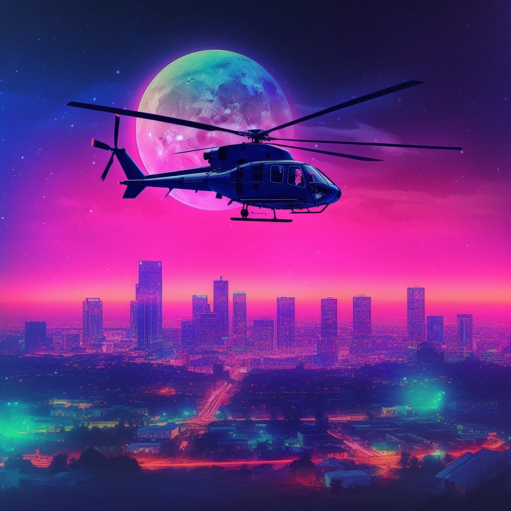 thebatteryhuman's tweet photo. H E L I C O P T E R
M O O N L I G H T
I am The Battery Human, occasional Synthwave & Breakbeat DJ.
https://t.co/gNPfmE6LBi
#synthwave #retrowave #outrun #vaporwave #futuresynth #breakbeat #progbreaks #electronica #cyberpunk #synthfam #aiart #midjourney #midjourneyai https://t.co/qDL3v3KWfU