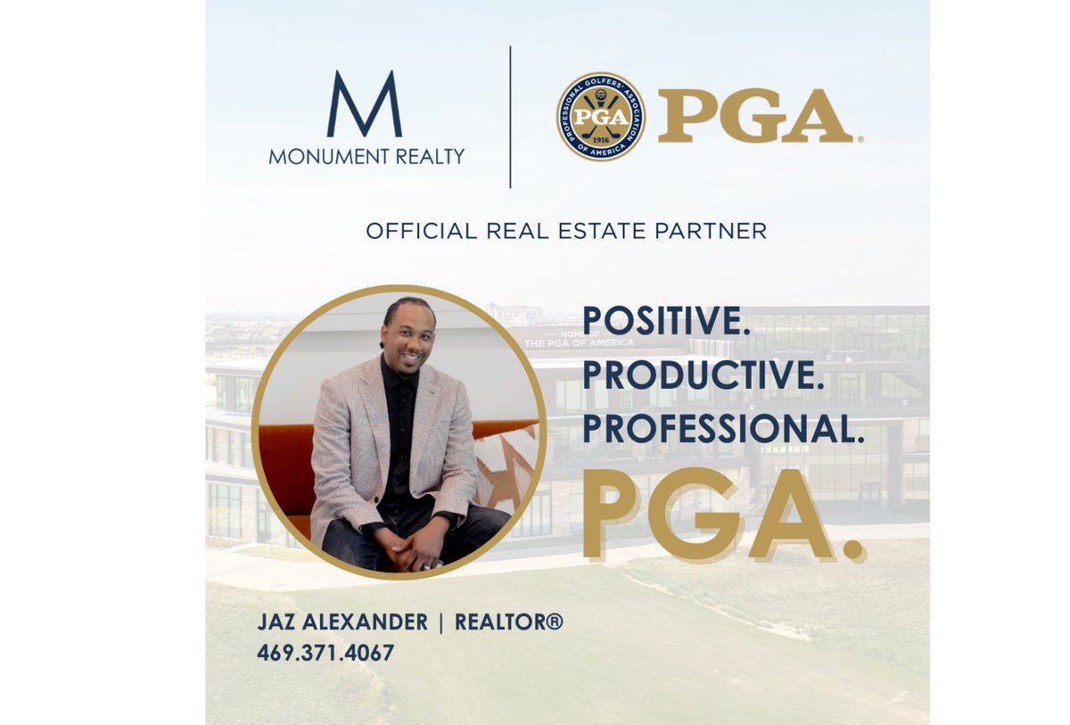 Exciting news if you haven’t heard! A Real Estate Partnership has been established!  Professional Golfers’ Association of America.  Your Luxury Listing needs the connections that I can provide!  #PGAFrisco #PGAofAmerica #MonumentReatlty  #MonumentDistrict #LuxuryLisitng