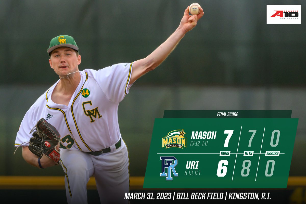 MasonBaseball's tweet photo. W in the A-10 Opener! https://t.co/lwZXyHtttx