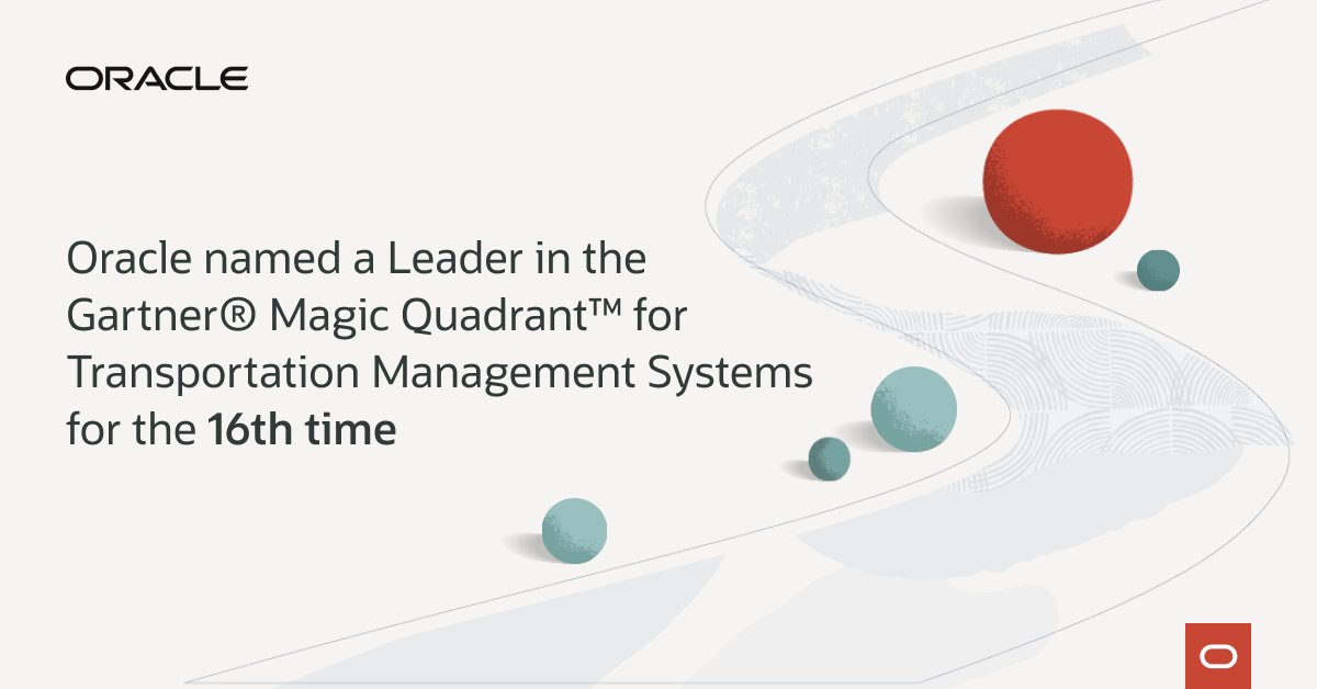 mark_on_tech's tweet photo. Big day for Oracle SCM! Congrats to the winning team behind Oracle Transportation Management. #leadership #transportationmanagement

@Oracle positioned highest &amp; furthest right in 2023 @Gartner_inc #MagicQuadrant for Transportation Management Systems! https://t.co/v5AF6RbbQ5 https://t.co/QSt8n7spYk