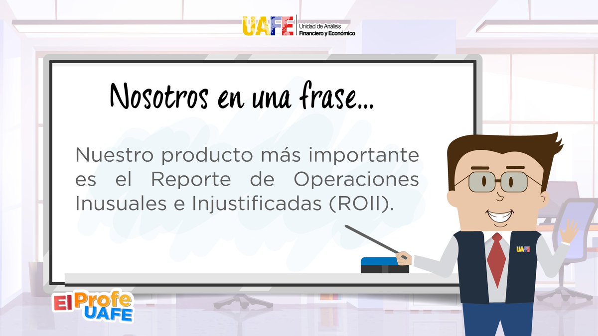 UAFE_EC's tweet photo. 📝#UAFEteCuenta | El #ROII es el documento📄 a través del cual se reportan los movimientos económicos que no guardan relación con el perfil financiero y transaccional de una persona, es decir operaciones que no pueden ser sustentadas.
#UAFEpreviene
#UAFEcontraDelitosFinancieros https://t.co/S94xKUHnkY