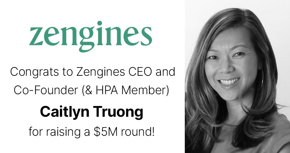 #ICYMI, Zengines, the first AI-powered data conversion platform, raised $5M in funding! Congrats to Caitlyn Truong, the CEO & Co-Founder, who is also a Member of HPA. The funding will be used to expand product, engineering, and go-to-market capabilities: bit.ly/3nuBzyY