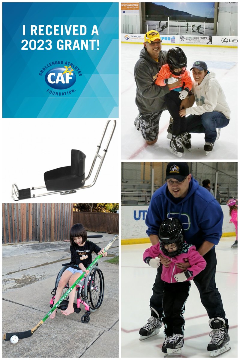 We are beyond excited and grateful to learn Hannah has received a sports expense grant from @CAFoundation. She will be getting a hockey sled so we can all go skating together! Thank you, Challenged Athletes Foundation for making dreams come true.

#CAFGrant #TeamCAF
