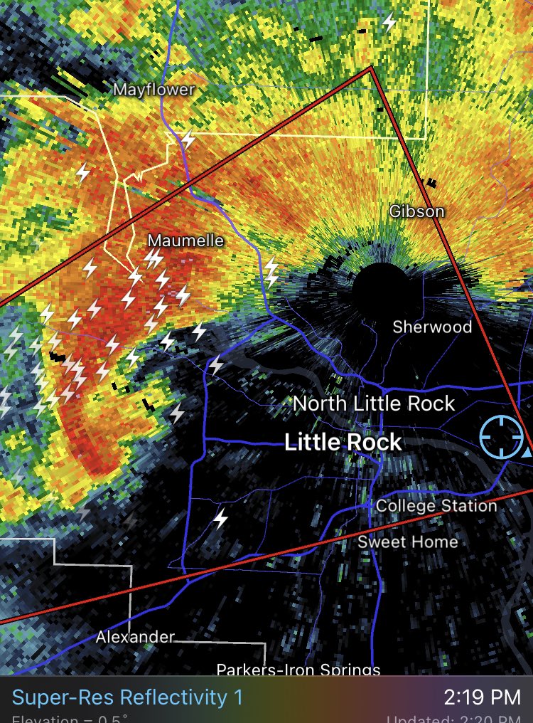 tornado developing over west little rock