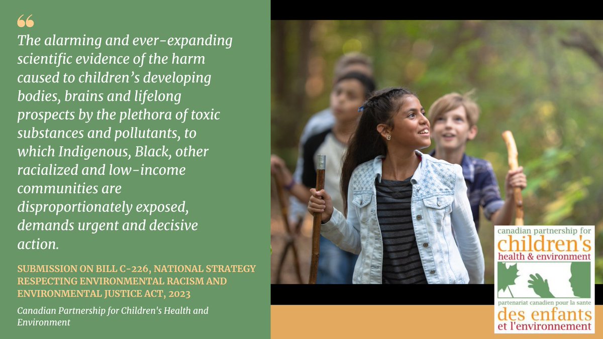 CPCHE (@cpche_info) on Twitter photo Bill C-226 has passed in the House of Commons. This is a critical step to protect the health of all children through a national strategy on environmental racism & justice.
Read CPCHE's submission:
healthyenvironmentforkids.ca/2023/03/30/cpc…
<a href="/CanEnvLawAssn/">Canadian Environmental Law Association</a> <a href="/CAPE_ACME/">@CAPE-ACME</a> <a href="/CANE_ACIIE/">CANE ACIIE</a> <a href="/OPHA_Ontario/">Ontario Public Health Association</a> Bill C-226 has passed in the House of Commons. This is a critical step to protect the health of all children through a national strategy on environmental racism & justice.
Read CPCHE's submission:
healthyenvironmentforkids.ca/2023/03/30/cpc…
<a href="/CanEnvLawAssn/">Canadian Environmental Law Association</a> <a href="/CAPE_ACME/">@CAPE-ACME</a> <a href="/CANE_ACIIE/">CANE ACIIE</a> <a href="/OPHA_Ontario/">Ontario Public Health Association</a>