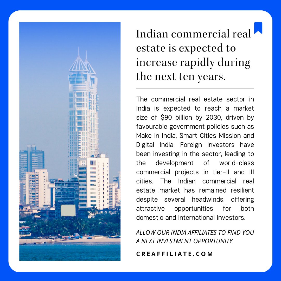 Indian commercial real estate is expected to increase rapidly during the next ten years.
-
#IndianRealEstate #CommercialRealEstate #RealEstateInvesting #IndiaGrowth #EconomicBoom #FutureProspects #InvestmentOpportunities #RapidGrowth #EmergingMarkets #10YearProjection
