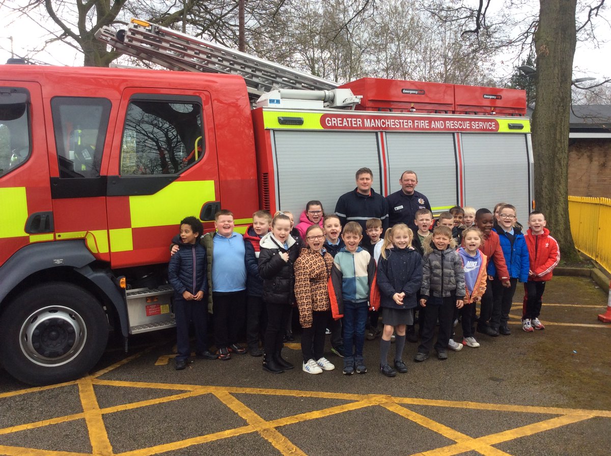 Thank you Greater Manchester Fire and Rescue Service <a href="/manchesterfire/">Greater Manchester Fire and Rescue Service</a> for a fantastic visit and teaching us about fire safety!
