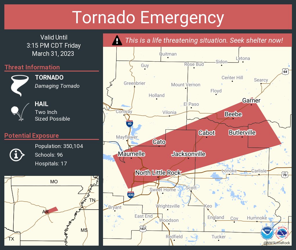 Andrew Freedman on Twitter "RT NWSLittleRock Tornado Emergency