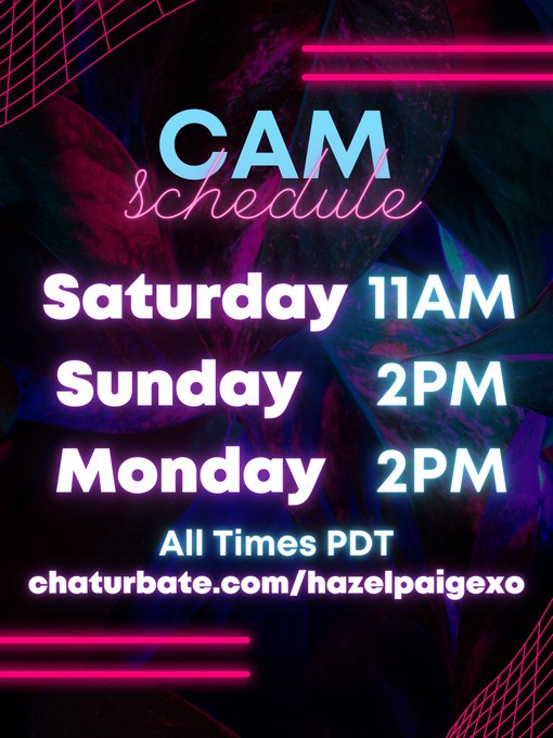 2 pic. Wanna come hang out with me live?? 

💖Here's my brand new cam schedule! I'll be live on @chaturbate