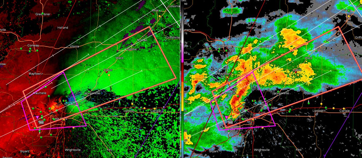 Tornado emergency declared for Metro Little Rock "A large and destructive tornado was  observed over Burns Park, or near West Little Rock, moving northeast at 55 mph."  #arwx