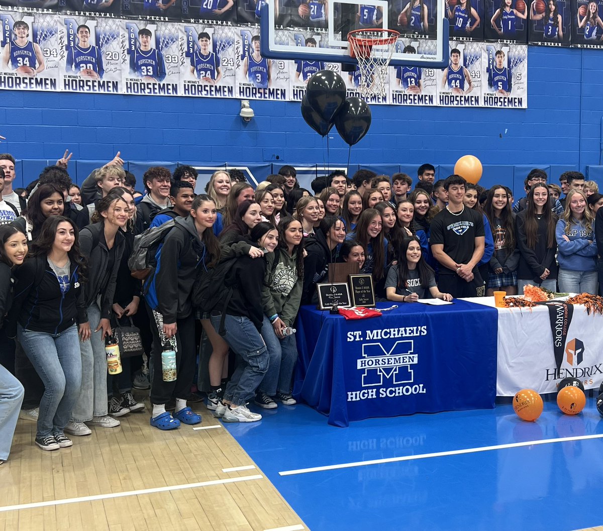 StMikesHorsemen's tweet photo. Grace Sandoval committed to Hendrix College (Arkansas). She’ll play soccer for Hendrix after a stellar High School career at St Michael’s. https://t.co/q48DyMp9QV