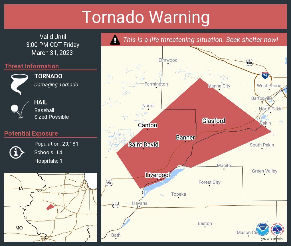 NWS Tornado on Twitter "Tornado Warning continues for Canton IL