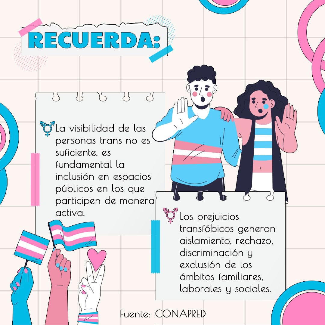 OnceNoticiasTV's tweet photo. 🏳️⚧️ 31 de marzo. Día Internacional de la #VisibilidadTrans 🏳️⚧️
El ser trans es una manifestación más de la diversidad de la naturaleza humana, que forma una parte esencial de las comunidades y culturas.🫶🏼
#OnceNoticias #AmoryTrans https://t.co/Et23pcSZm0