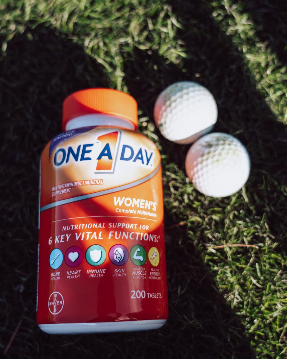 oneaday_us's tweet photo. For #OneADayPartner Reneze, spring is about getting back on the links and making One A Day Women's Multivitamins a part of her daily wellness routine. #OneADayPartner
https://t.co/o4nDJTj3fT
†Not a replacement for heart medications
‡Helps convert food to fuel with B Vitamins https://t.co/t3QgkYJm86