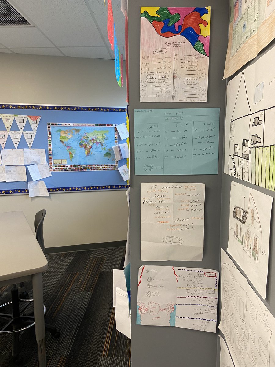 Dream house and menu visuals as part of the residence and food theme! Great job Arabic 2! Keep up the good work!