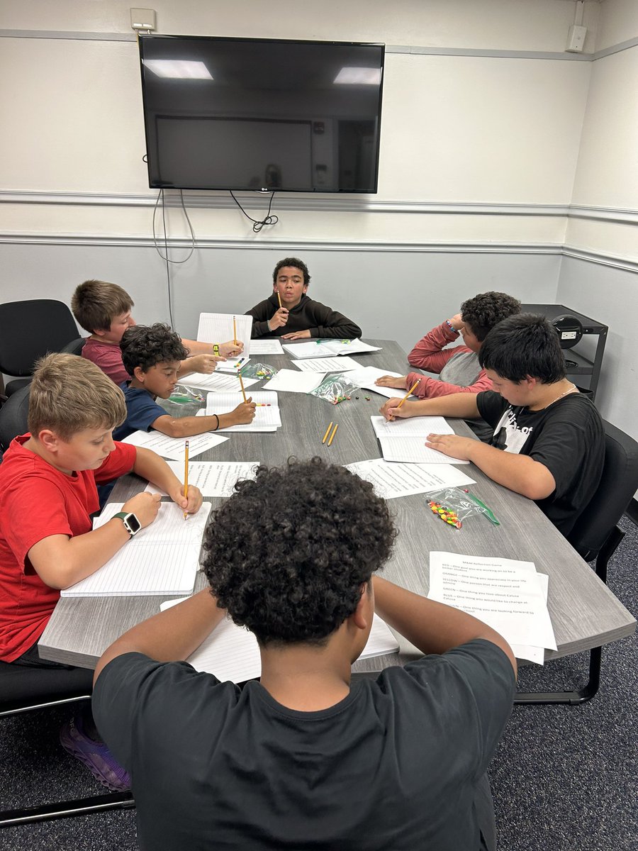 5th grade leaders group reflection time! 🧑‍🎓 #CAESGrowingTogether