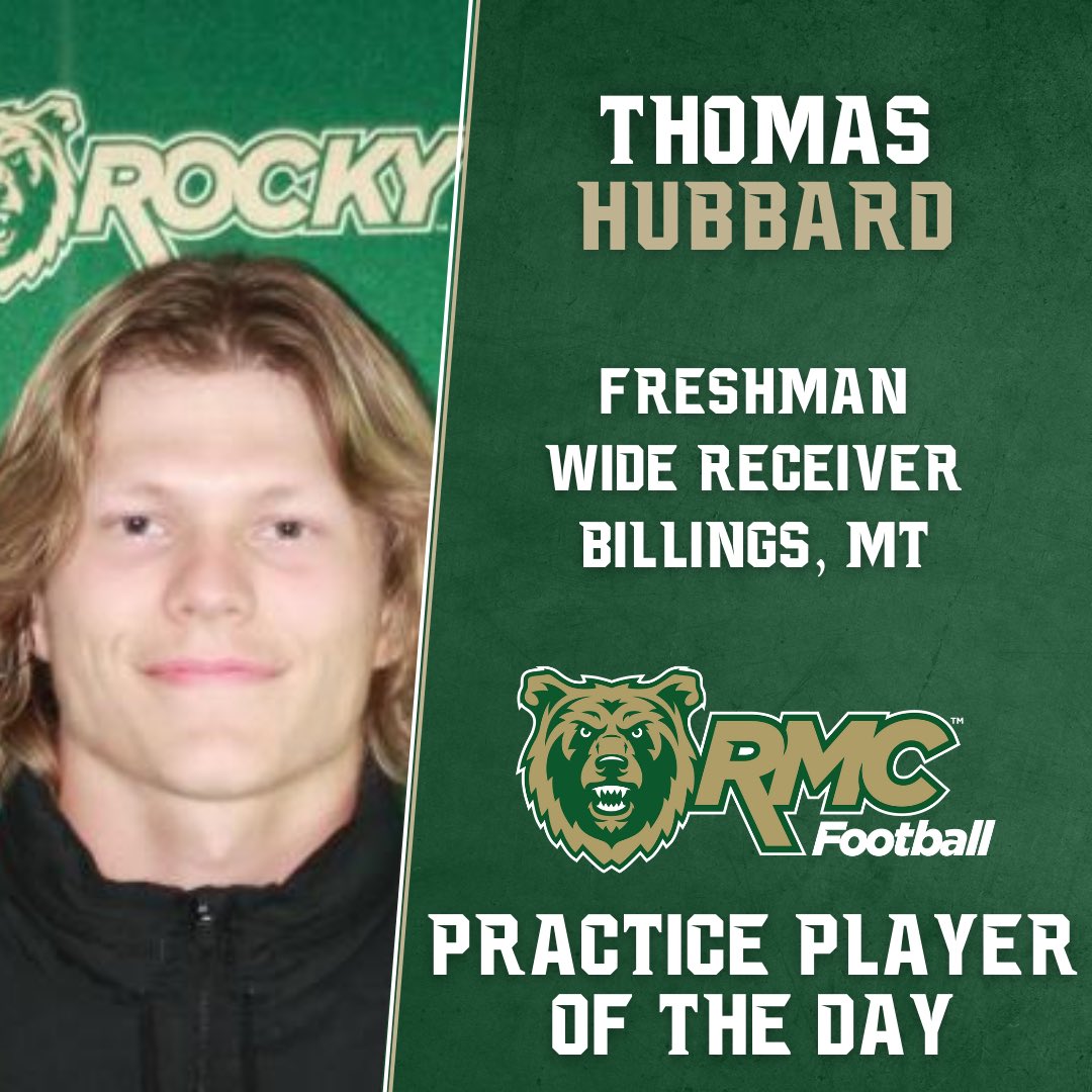Rocky_Football's tweet photo. Presenting your Spring Ball Practice 3 Player of the Day! #BEARRAID #EarnYourCARD https://t.co/zuuomtmoYT
