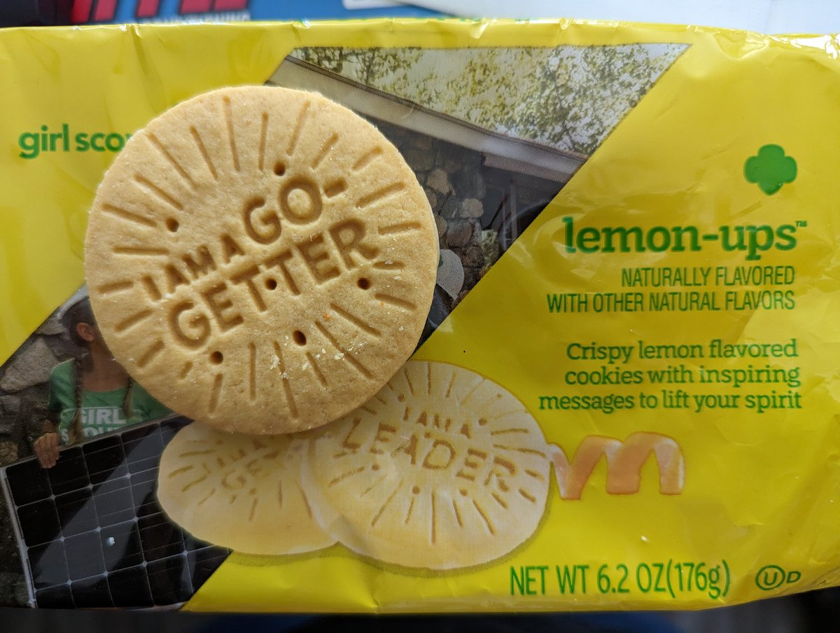 ATypRedhead's tweet image. Thanks cookie for making my day better. 💙 Also *chefs kiss* Best. Girl Scout. Cookies. EVER.