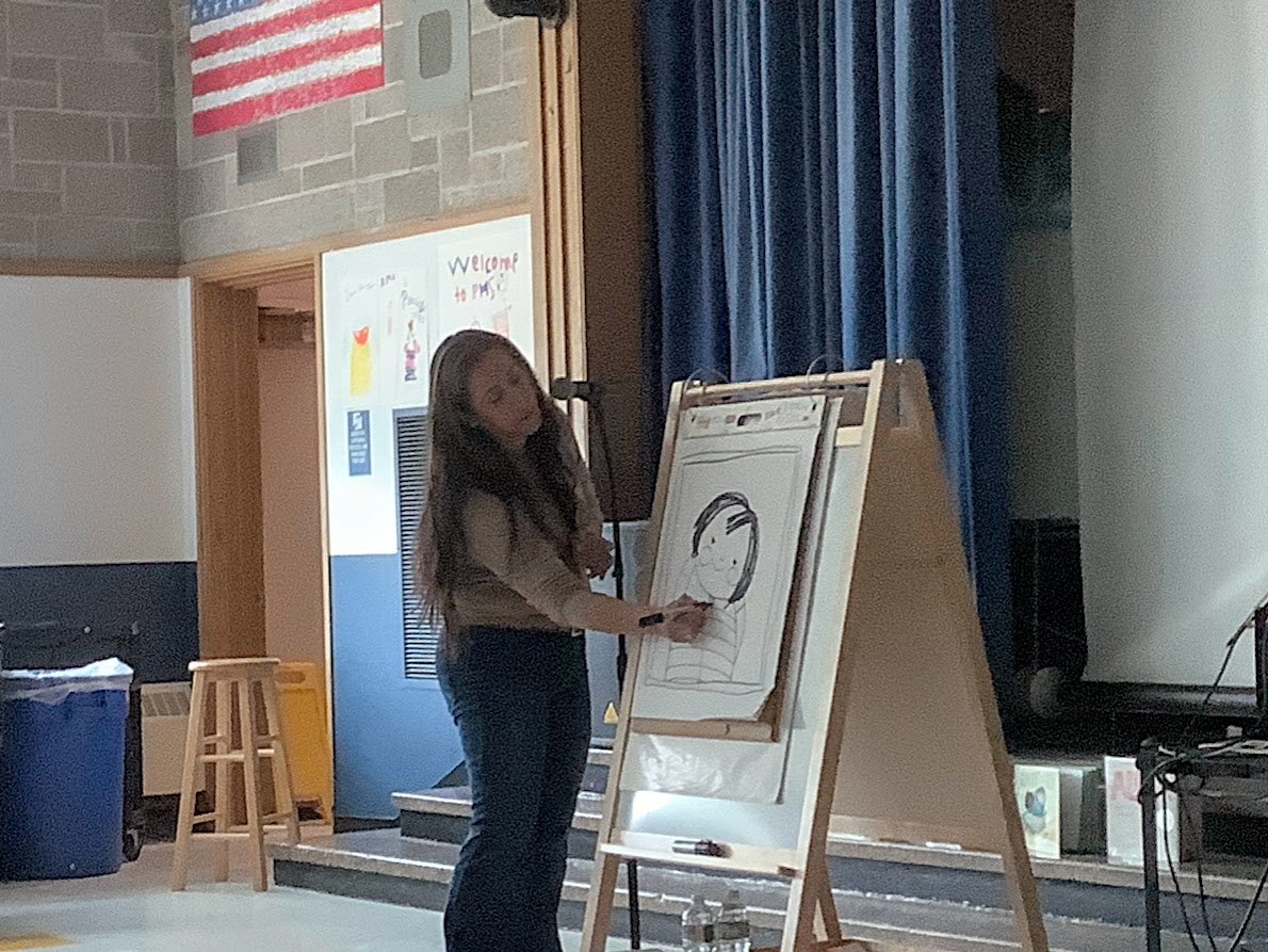 PrimroseLibrary's tweet image. What a treat to learn from Juana Martinez-Neal today! Thank you @Primrose_School PTO for helping to bring such an accomplished and engaging author-illustrator to our school!