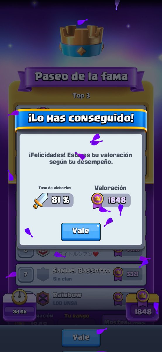 Todos sabemos lo fácil que es llegar a definitivos...antes era difícil pero no imposible me quede a un paso de conseguirlo pero por razones de la vida deje el juego,ayer... Ayer cumplí un sueño llegue a lo mas "alto" y me despido de él,de forma competitiva, gracias por todo CR❤️.