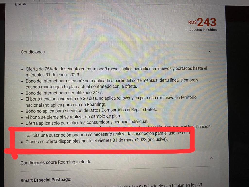 argosky's tweet photo. @ClaroRD ¿Por que quitaron la oferta Smart Especial antes de la fecha límite de la promoción? https://t.co/THwt4OEens