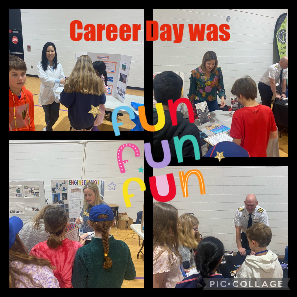 HannahBullard90's tweet photo. Career Day was an absolute blast and enjoyed by all students, staff and parent volunteers!! Thank you, Mrs. Daniel, for a wonderful job coordinating such a special and memorable event!! #ccescolts @CrabappleColts @dr_cheatham @mremoryrawlings @ColtsCare22 https://t.co/q39ZzjFUDk