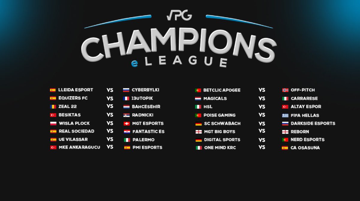 🏆 Champions eLeague 
🌍 Round of 32 
📅 3rd April (2 Legs) 

💻 The schedule will be updated on the app very soon! 

👊🏽 Best of luck to all! 

#ProClubs #FIFA23
