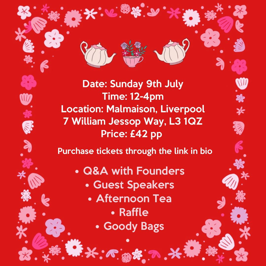 Our first event tickets are now live 🎉

We would love if you could join us 🫶

tickettailor.com/events/menstru…

#MenstrualHealthProject #AfternoonTeaWithMHP #MenstrualHealthMatters