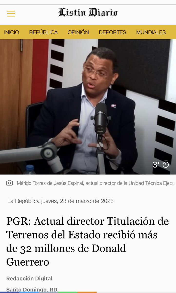 PedroMCasals's tweet photo. ¡Angel Lockward ADMITIÓ en estrado que dinero obtenido de mafia titulación de terrenos y de expropiaciónes iban destinados a la campaña presidencial de Gonzalo Castillo! 

¡#MeridoTorres el peón de Angel Lockward en esa mafia continúa como DIRECTOR DE TITULACIONES!😮 

#El4toBate https://t.co/5wRguLajgC