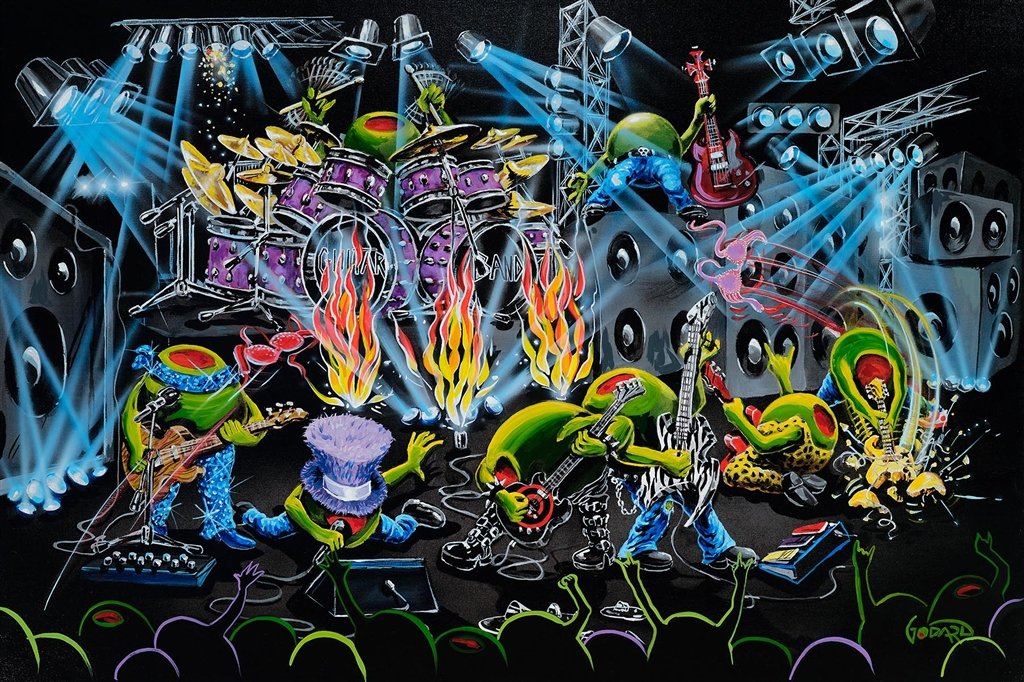 ParkWestGallery's tweet image. &quot;Party Like A Rockstar&quot; by Michael Godard #musicart #rockstar #michaelgodard