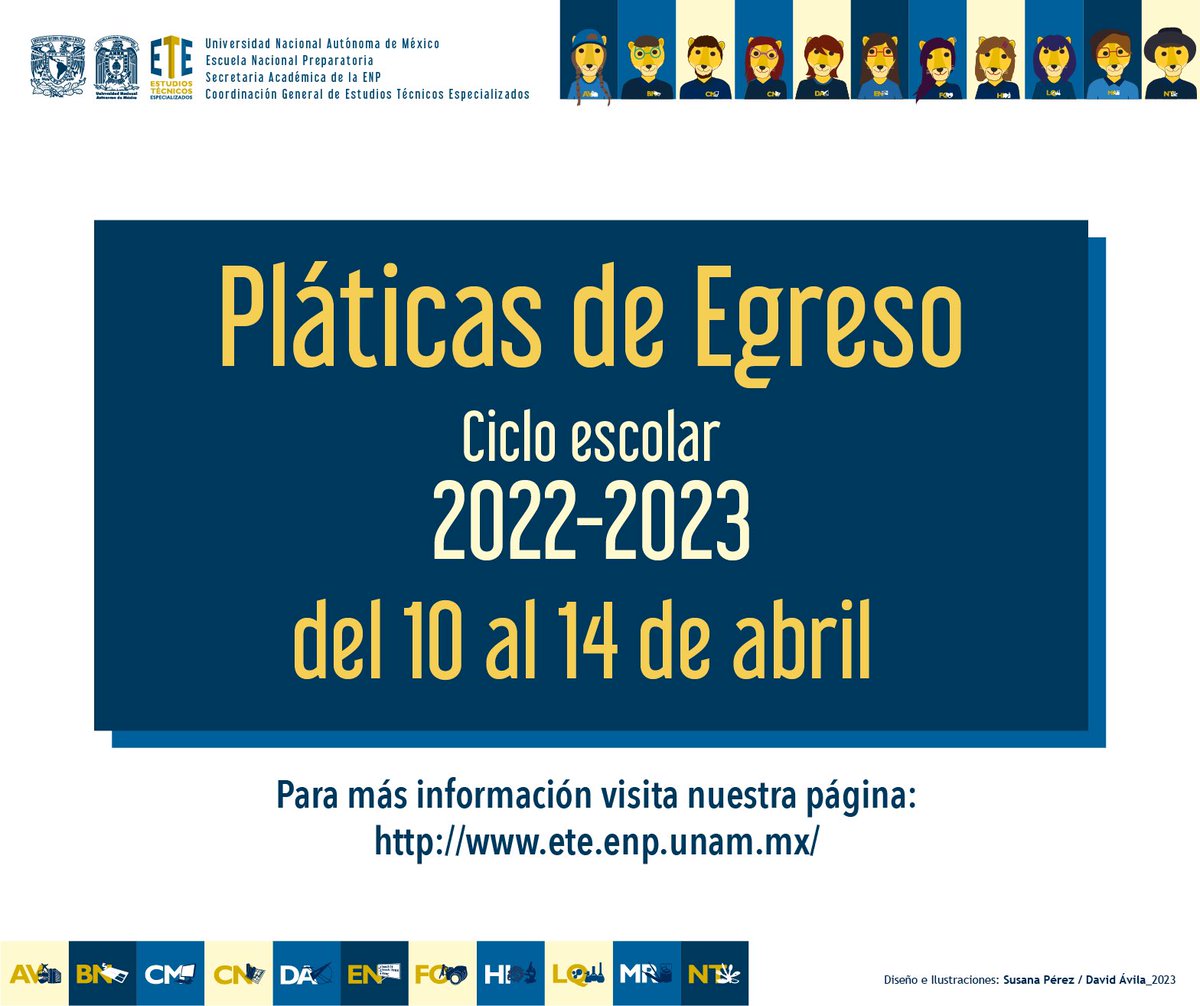 ETE_ENP's tweet photo. #ETEInforma que las Pláticas de Egreso se llevarán a cabo del 10 al 14 de abril. Para más información visita nuestra página
🔗 https://t.co/VZPYbp3WbH https://t.co/bFJjyZFzvj