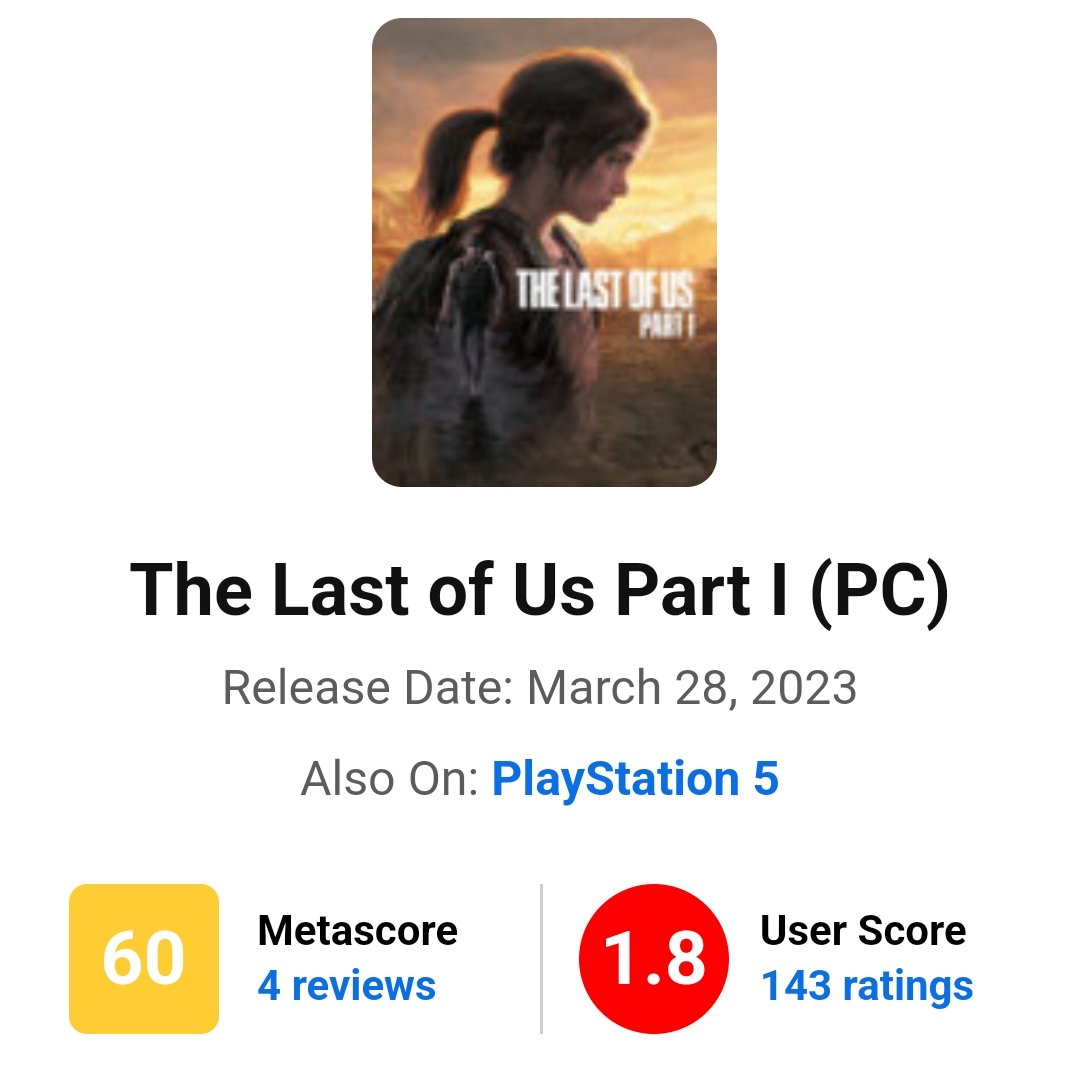 The Last of Us Part 1 is coming to PC in March