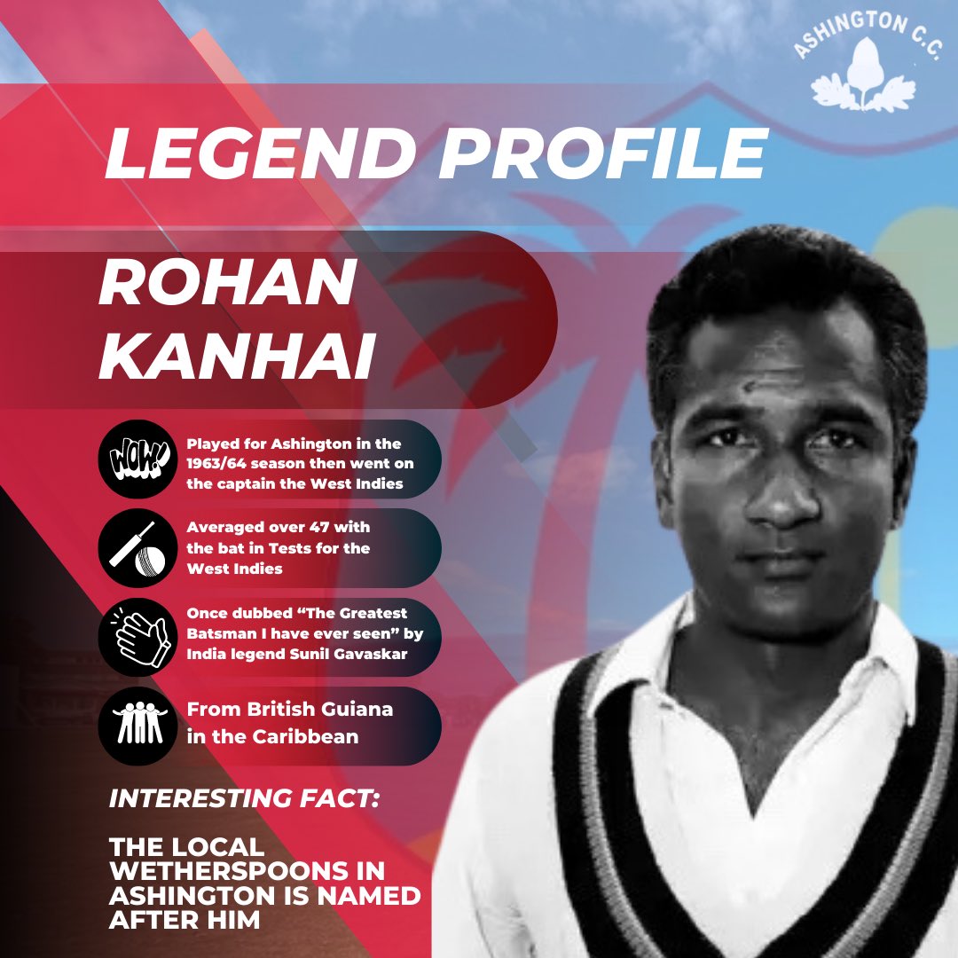 We’ll be tweeting about some of our club legends this weekend. 🤩

Let’s start with this absolute legend! 🏝🇬🇾 #RohanKanhai