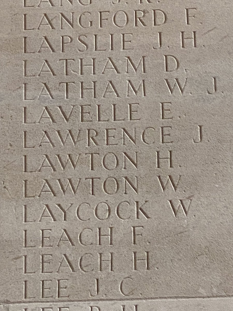 STACShistory's tweet photo. Finding familiar names on the Thiepval Monument https://t.co/KN4gx4QJ8f