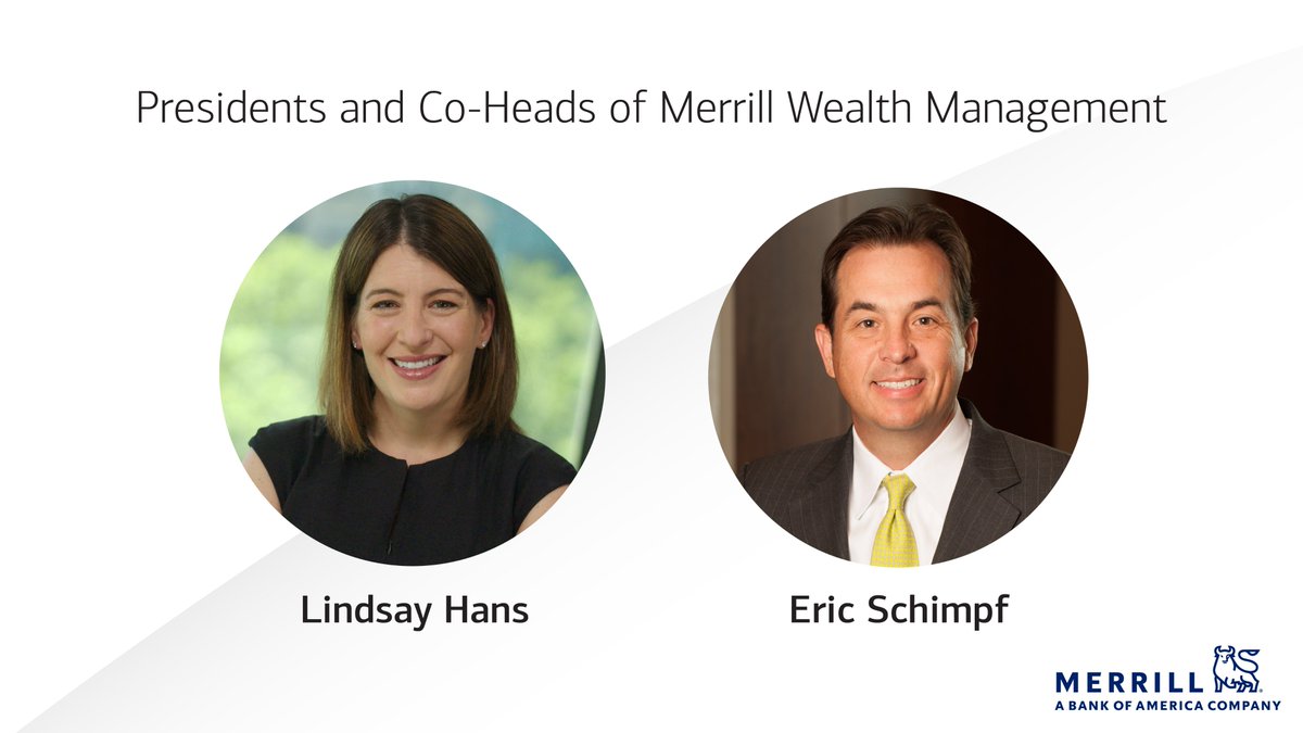 BofA_News's tweet photo. Lindsay Hans and Eric Schimpf are now the Presidents and Co-Heads of @MerrillLynch. They are outstanding leaders in our company and industry, committed to our clients, teammates, and future. https://t.co/2NvPGfPlML https://t.co/csNKQaZ3J6