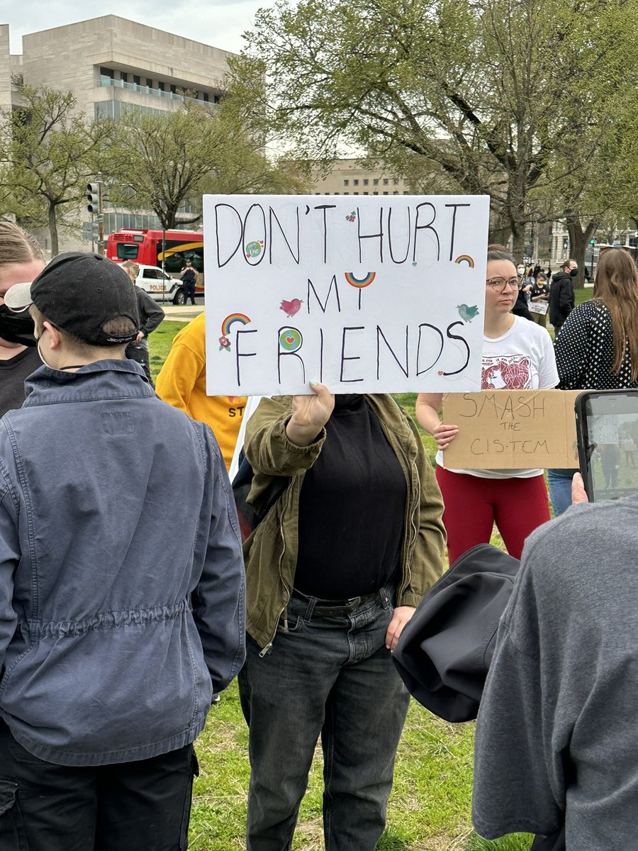 Trans people belong and we will be out here defending trans rights until all our trans siblings feel the love, safety, and dignity they deserve. 🏳️‍⚧️