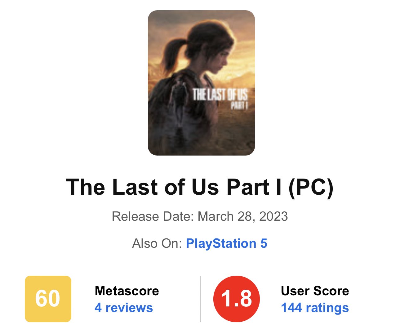 The Last of Us Part I coming to PC on March of 2023