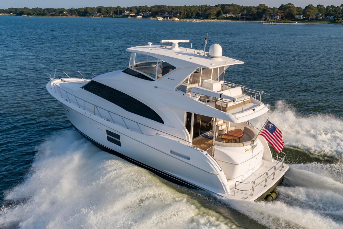 BluewaterYS's tweet photo. Major price improvement on this low hour 2020 Hatteras M60! "Surf Rider" comes outfitted with CAT C-18 engines, as well as a Yacht Controller system, bow and stern thrusters, a complete Garmin HD nav. package, and a huge three stateroom interior.
https://t.co/yFLGif5i5q https://t.co/gAGlvFkE4B