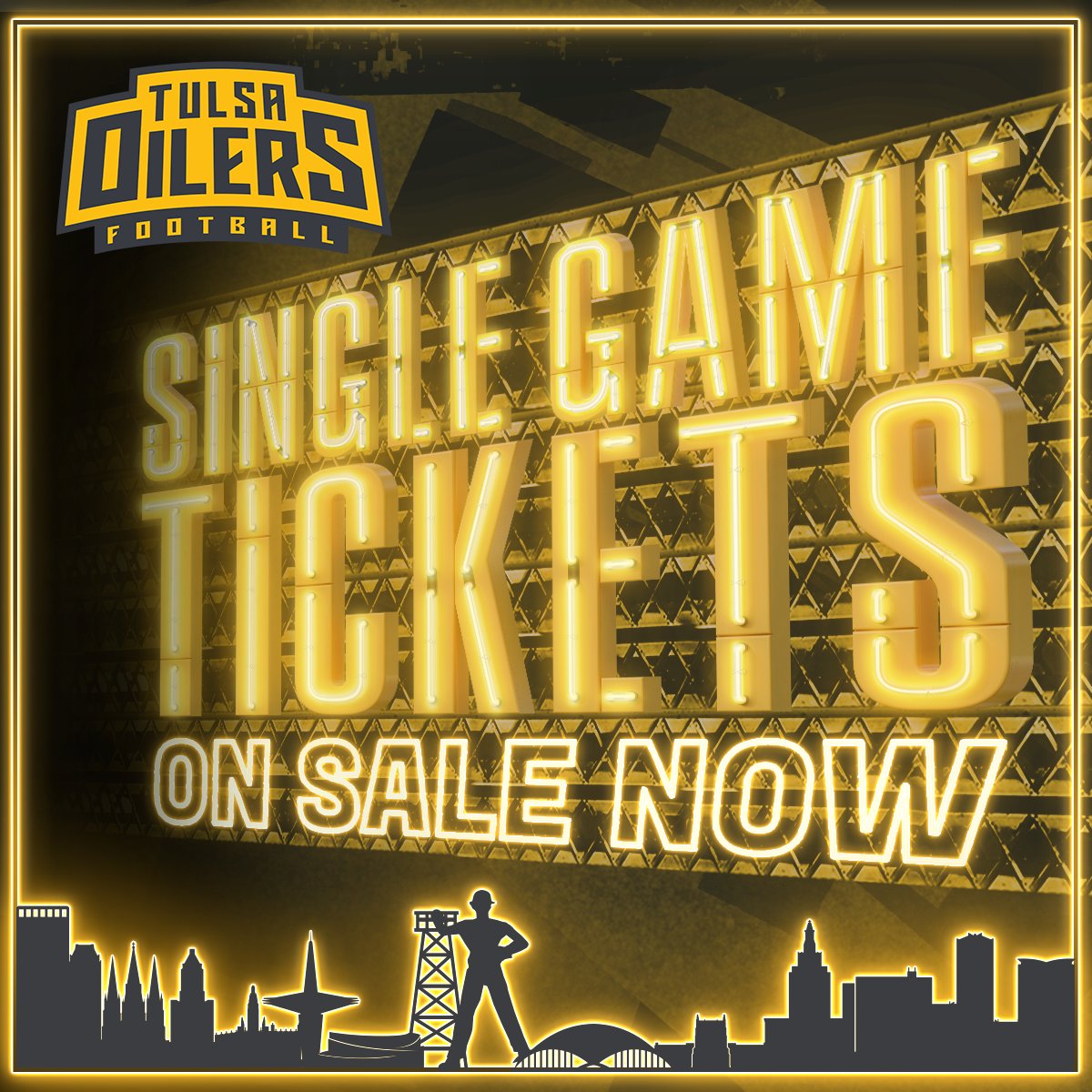 tulsa_oilers_fb's tweet photo. Our home opener is next month, and next month happens to begin tomorrow.

So, get your tickets now!
https://t.co/lQHB73BY3X

#BlackGold #IFL https://t.co/02G1S57zRV