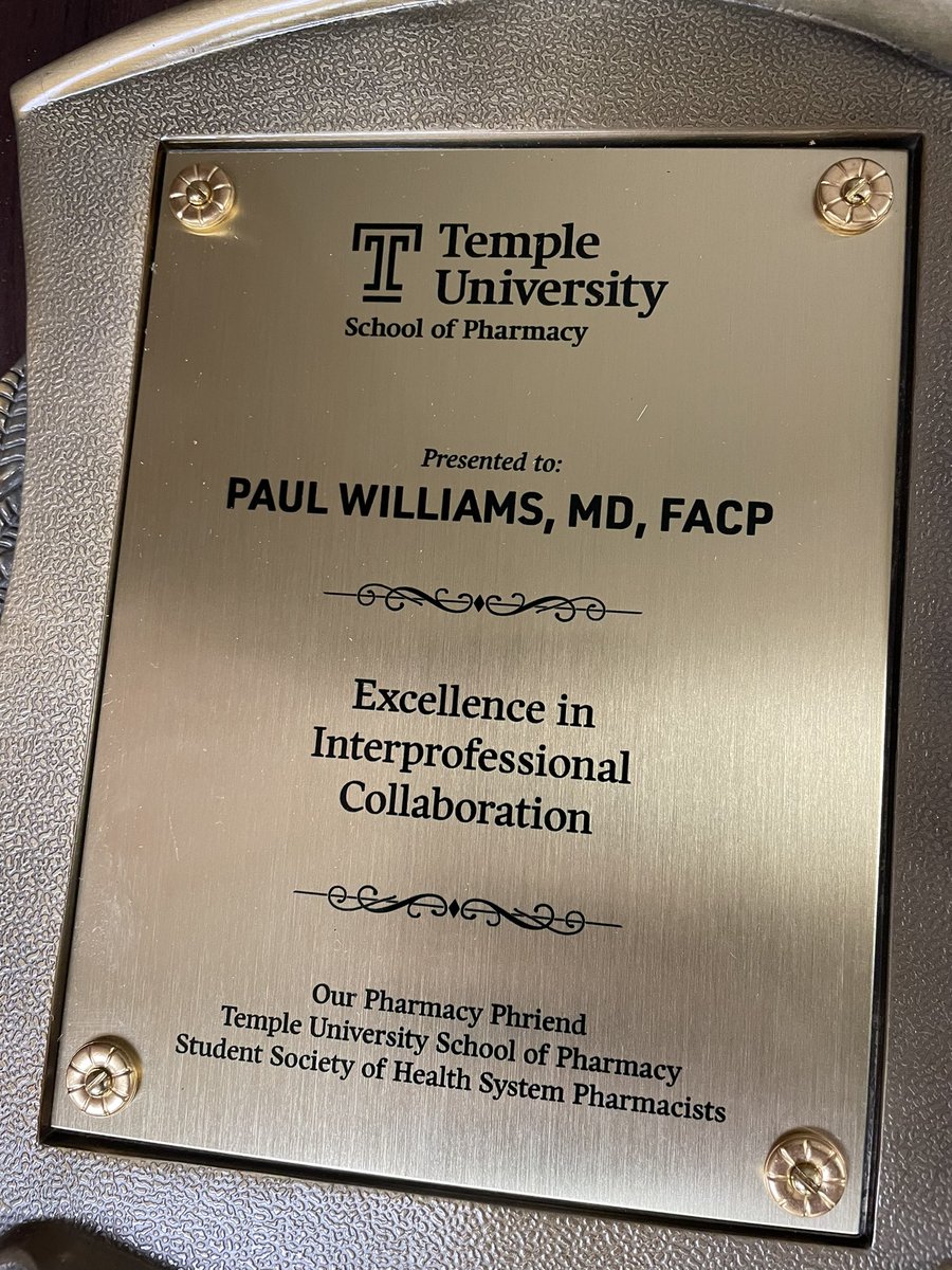 TempleGIM (@templegim) on Twitter photo Name a better Pharmacy Phriend than <a href="/PaulNWilliamz/">Paul Williams (definitely not on another site)</a>!! Love that <a href="/NimaPatelShori/">Nima Patel-Shori</a> and our <a href="/TU_SP/">Temple University School of Pharmacy</a> colleagues created this award just for him!!! Name a better Pharmacy Phriend than <a href="/PaulNWilliamz/">Paul Williams (definitely not on another site)</a>!! Love that <a href="/NimaPatelShori/">Nima Patel-Shori</a> and our <a href="/TU_SP/">Temple University School of Pharmacy</a> colleagues created this award just for him!!!