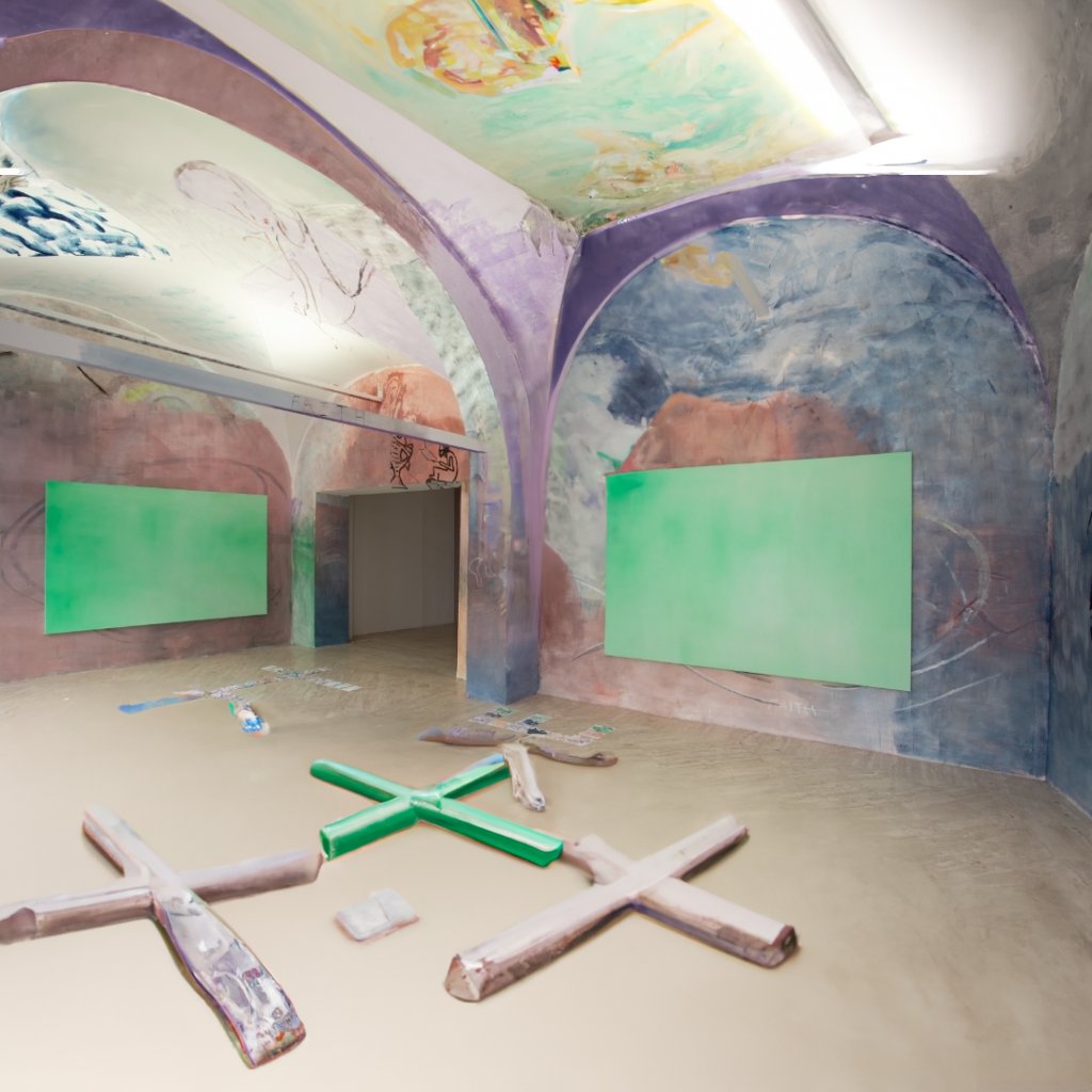 Miltos's tweet image. After #NotteOscura at @FondazioneMemmo in Rome
#ChurchofPrompt
Prompt: Jesus paints the space using the Holy Spirit