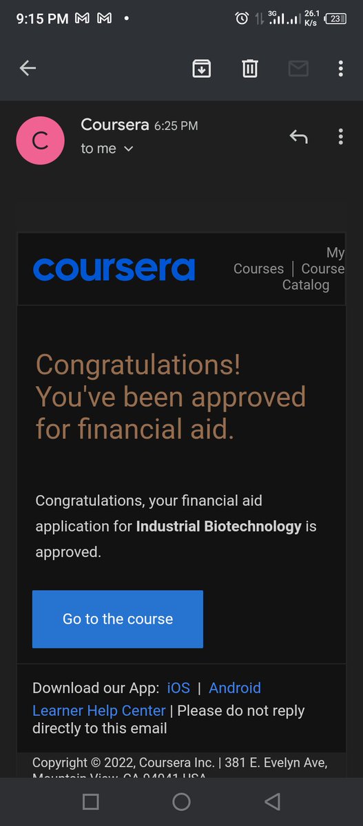 KNUgochukwu's tweet photo. Coursera accepted my application to study  Industrial Biotechnology without paying for the course modules and the certificate.

🤝We keep building 📝📝📝📝

♠️God did this 💯

#Academictwitter 
#ferdinandtutorials https://t.co/PbIWyGPIXT