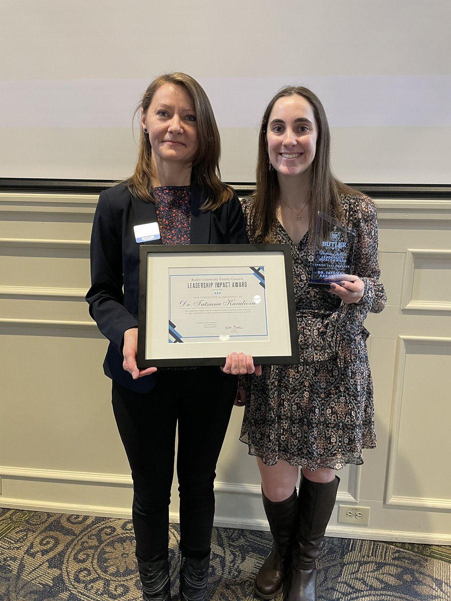 Congratulations @twiktani on winning the @butleru Family Council Leadership Impact Award! Thank you for everything you’ve done for me and all the other students at Butler. We are lucky to have you! @butlercollegian