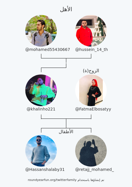 khalinho221's tweet photo. أسرتي على تويتر:
الأهل: @mohamed55430667 @hussein_14_th
الزوج(ة): @FatmaElbosatyy
الأطفال: @Hassanshalaby31 @retajj_mohamed_

via https://t.co/AVZReDLyn6

⠀ https://t.co/YErEBahKYO