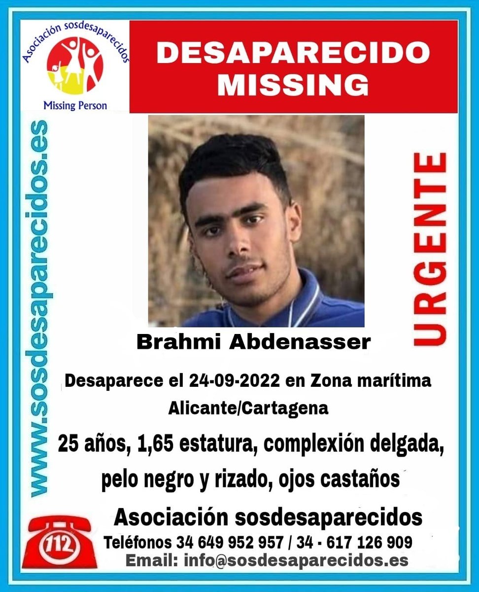 🆘 DESAPARECIDO
#desaparecido #sosdesaparecidos #Missing #España #ZonaMaritima #Alicante #Cartagena
Fuente: sosdesaparecidos