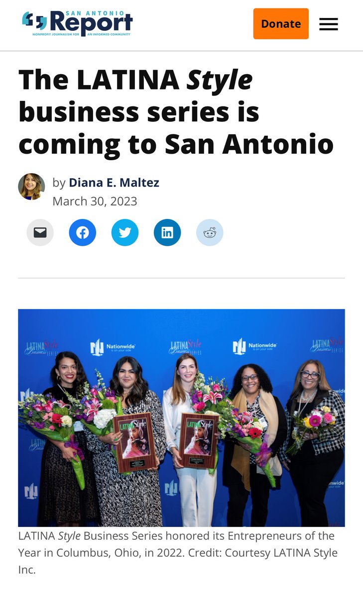 LATINAStyleMag's tweet photo. The LATINA Style Business Series in San Antonio is next week!
Learn more about the event and our Entrepreneur Nominees in this article featured on the San Antonio Report! ๐
https://t.co/wWtdrSv6oD
#LSBS25 #sanantonio #satx https://t.co/bHxWyd7qfF