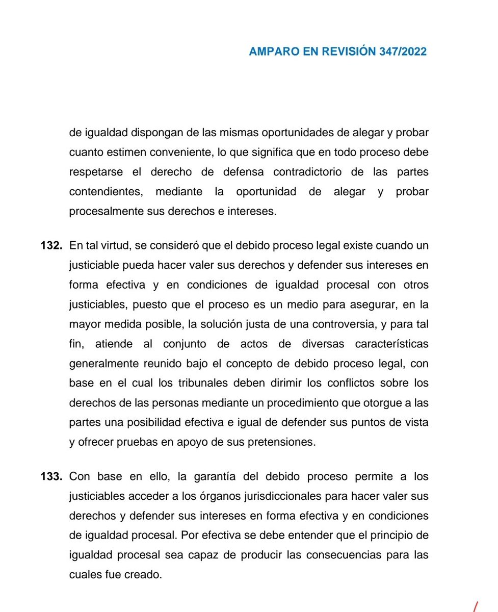 GJ_OlveraReyes's tweet photo. AR 347/2022 resuelto en la 1a. Sala de la #SCJN, con temas acto molestia, debido proceso legal y acceso a una debida defensa adecuada, altamente recomendable leerlo. https://t.co/aPB2z09Faf