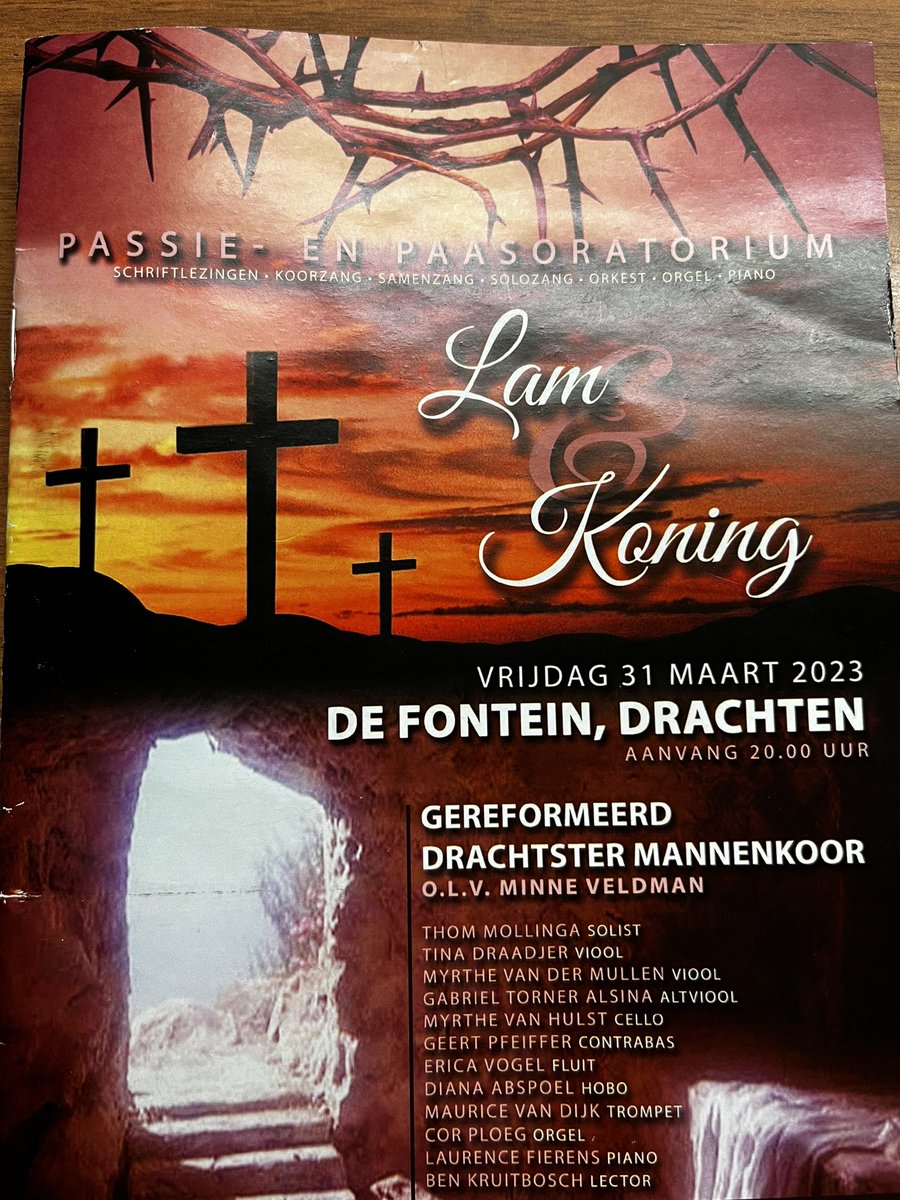 DrsAartMeiling's tweet photo. Genoten van indrukwekkend Passie- en Paasoratorium door het Gereformeerd Drachtster Mannenkoor olv @minneveldman https://t.co/87dD0uw0jC