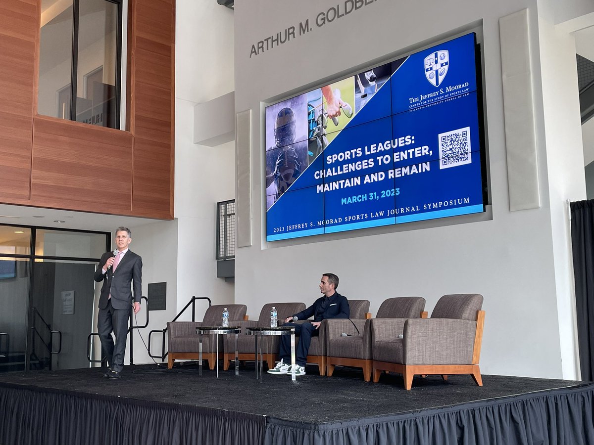 Our last speaker of the day is <a href="/Eagles/">Philadelphia Eagles</a> Executive VP and GM Howie Roseman!!
Tune in live: www1.villanova.edu/university/law…
